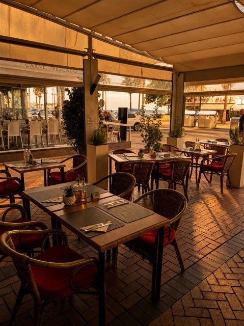 A table on the terrace